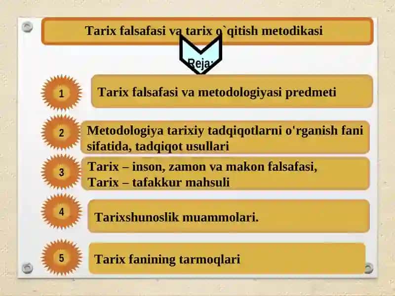 Tarix falsafasi va tarix o`qitish metodikasi 2