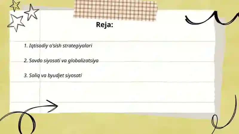 Iqtisodiy o'sish strategiyalari 2