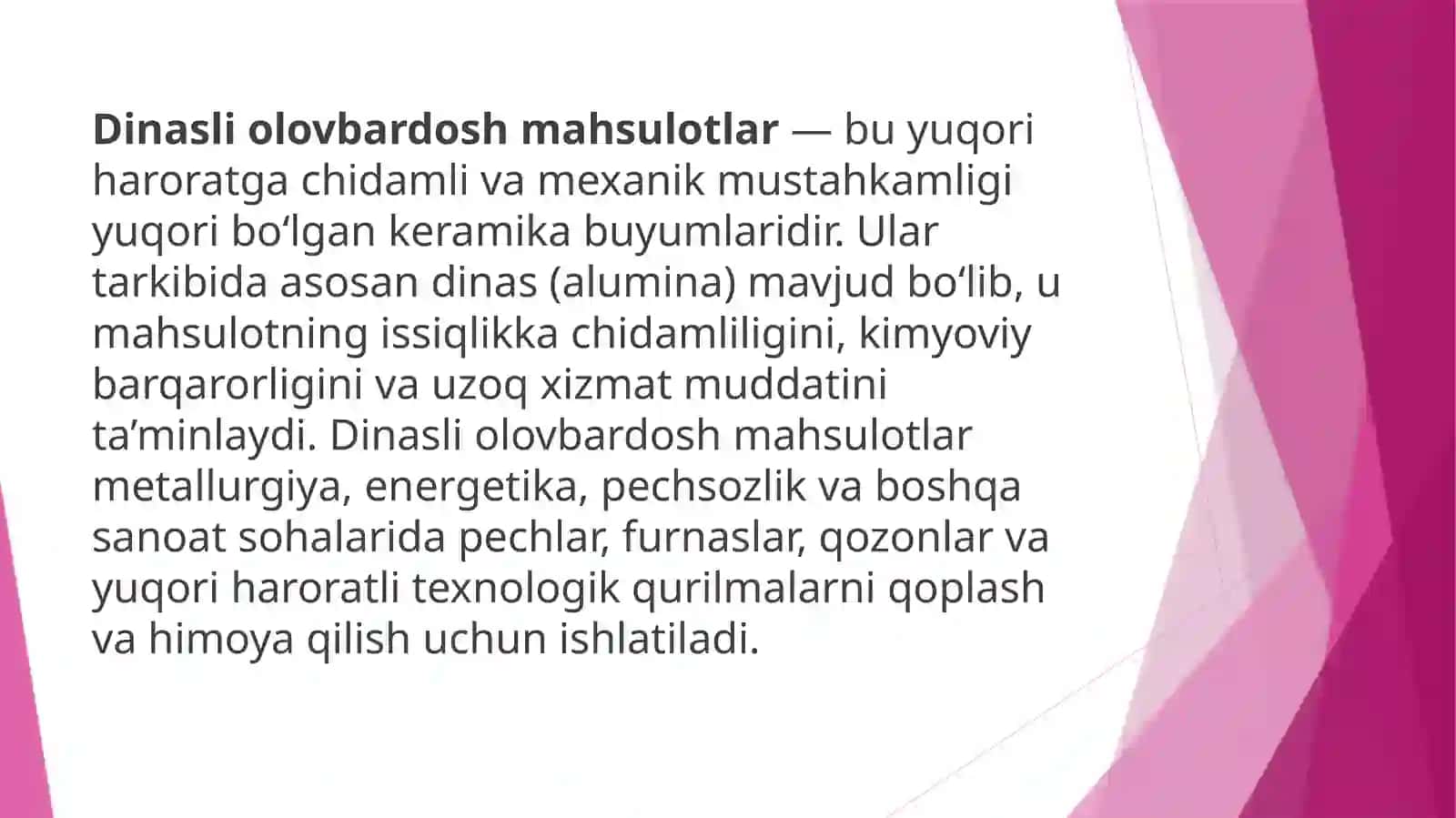 Dinasliolov bardosh mahsulotlara 2