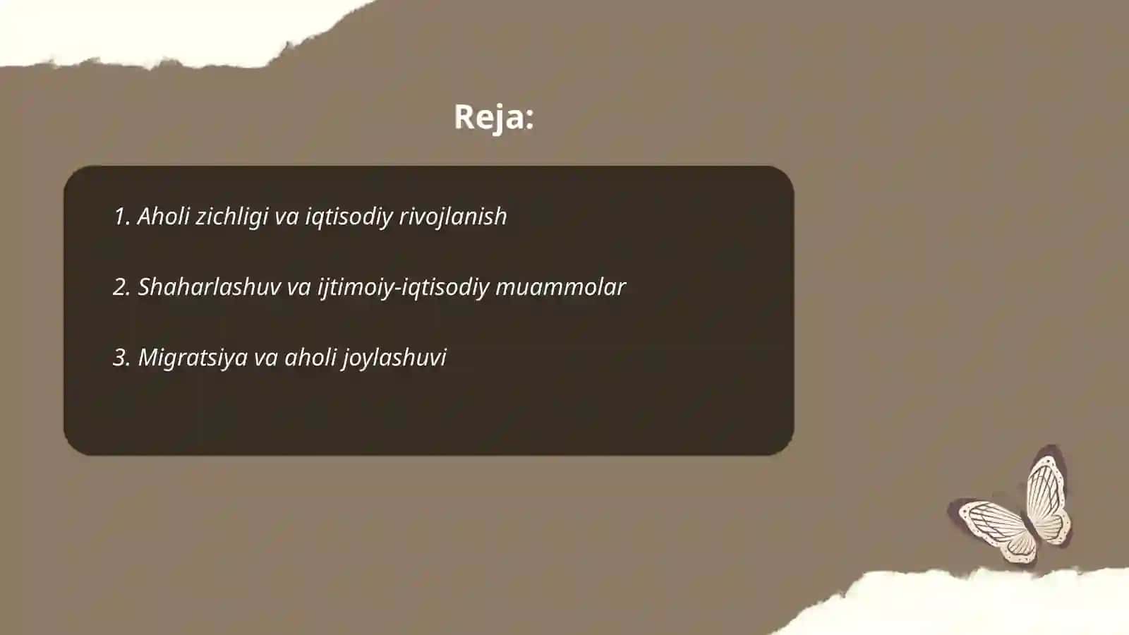 Kelajakdagi aholi joylashuvining ijtimoiy-iqtisodiy masalalari 2