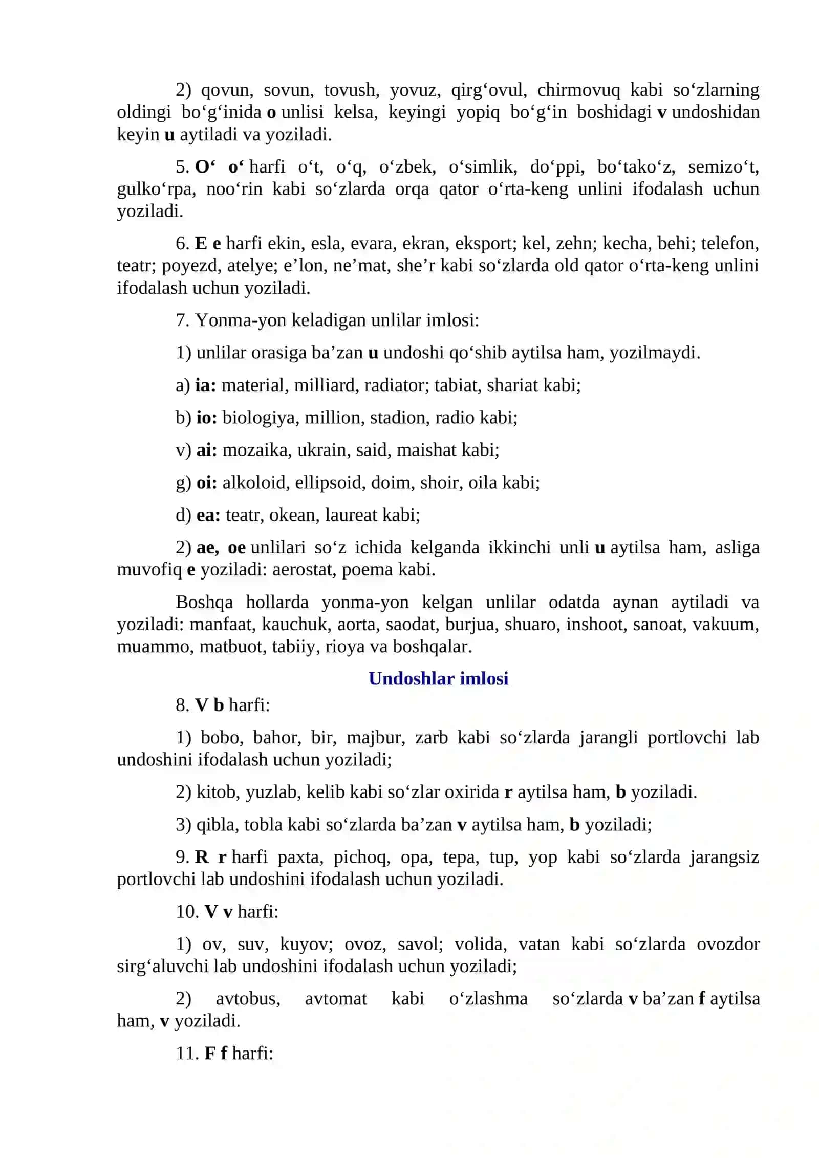 O'ZBEK TILINING ASOSIY IMLO QOIDALARI 2