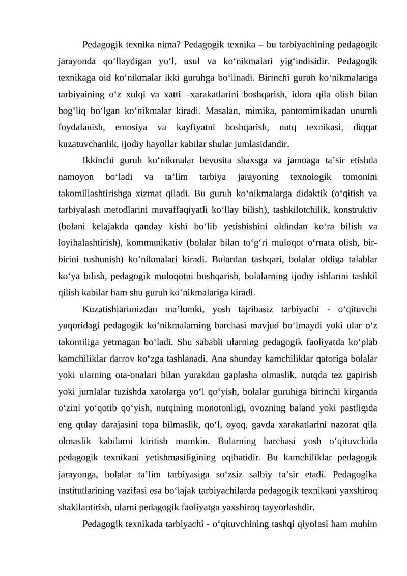 Pedagogik texnika va takt 2