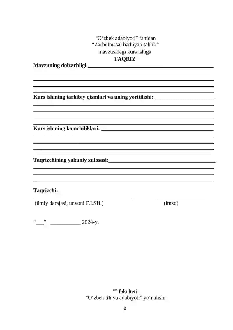 Zarbulmasal badiiyati tahlili 2