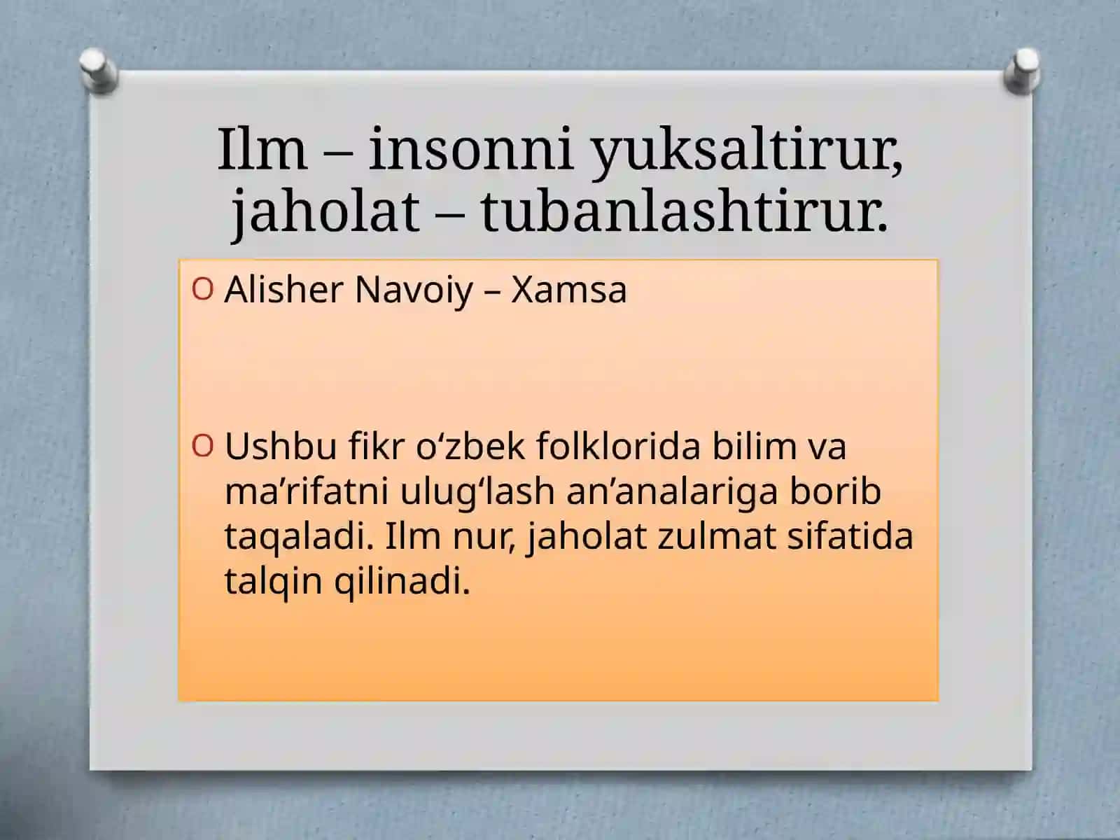 O'zbek folklori maqollari 2