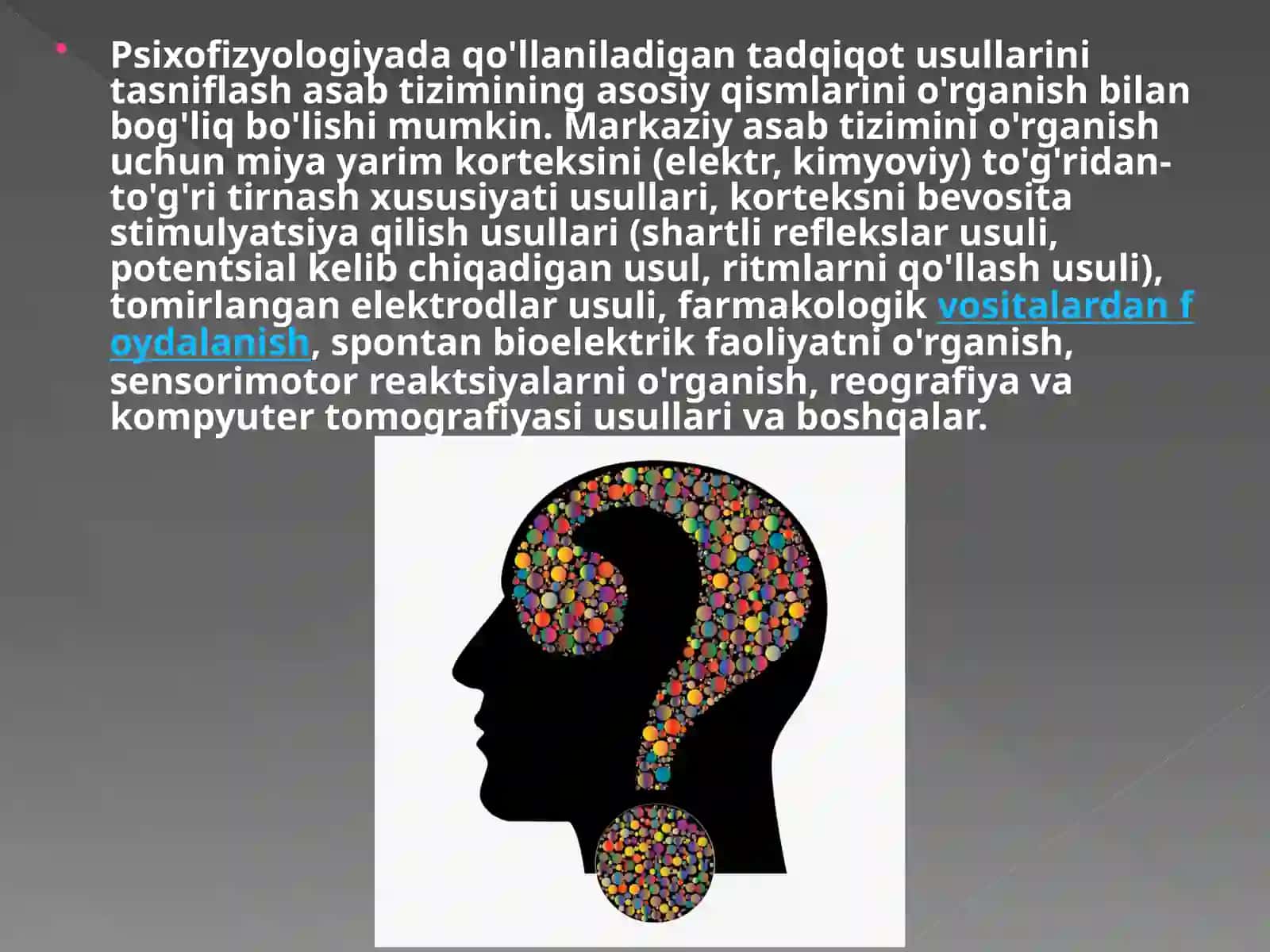 Psixofiziologiyaning zamonaviy tadqiqot usullari 2