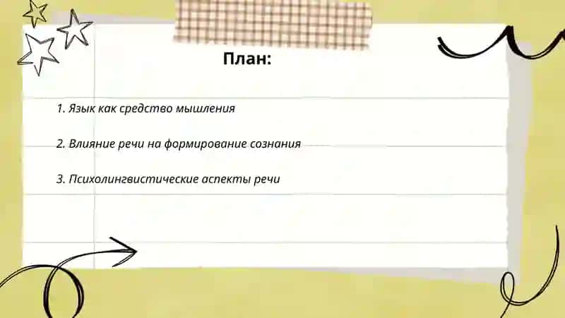 Язык и сознание. Роль речи в протекании психических процессов 2