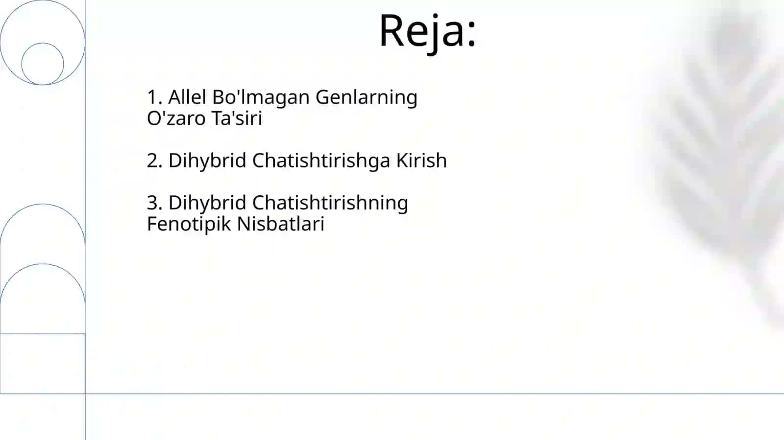 Dihybrid Chatishtirishga Kirish 2