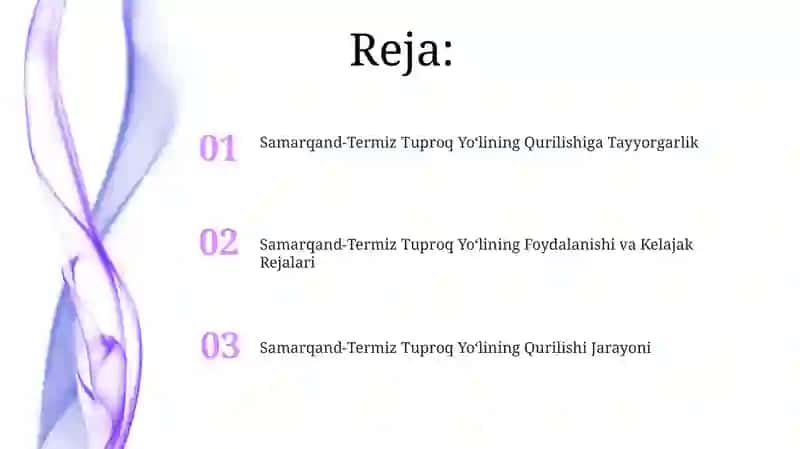 Samarqand-Termiz Tuproq Yo‘lining Qurilishi 2