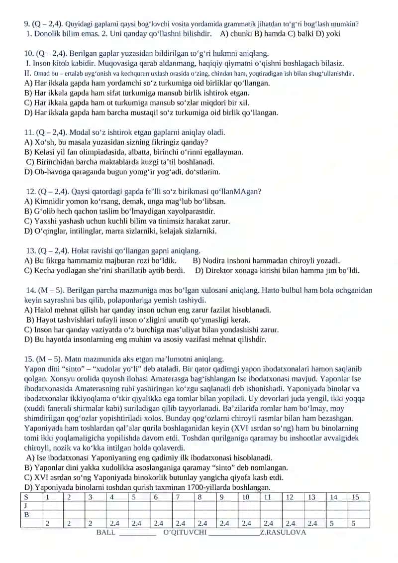8-sinf ona tili 1-CHSB SANA 2