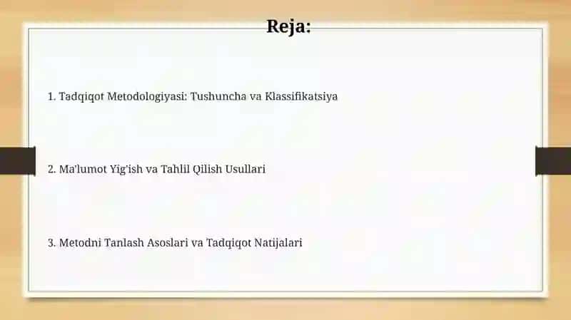 Metod va uni tanlash tushunchasi 2