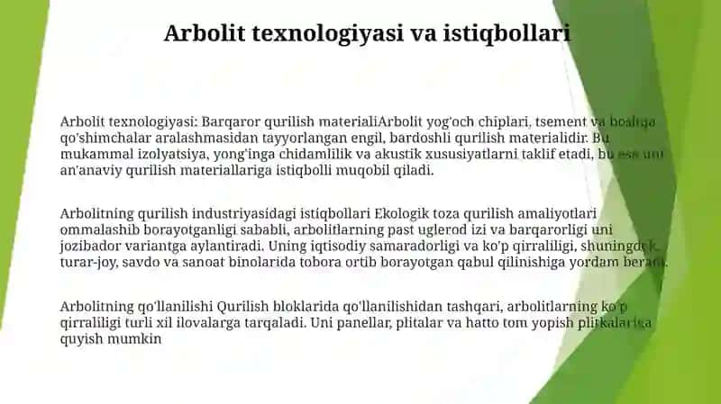 Arbolit texnologiyasi 2