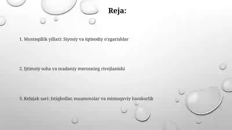 Oʻzbekistonning Oʻziga Xos Istiqboli va Taraqqiyot Yoʻli 2