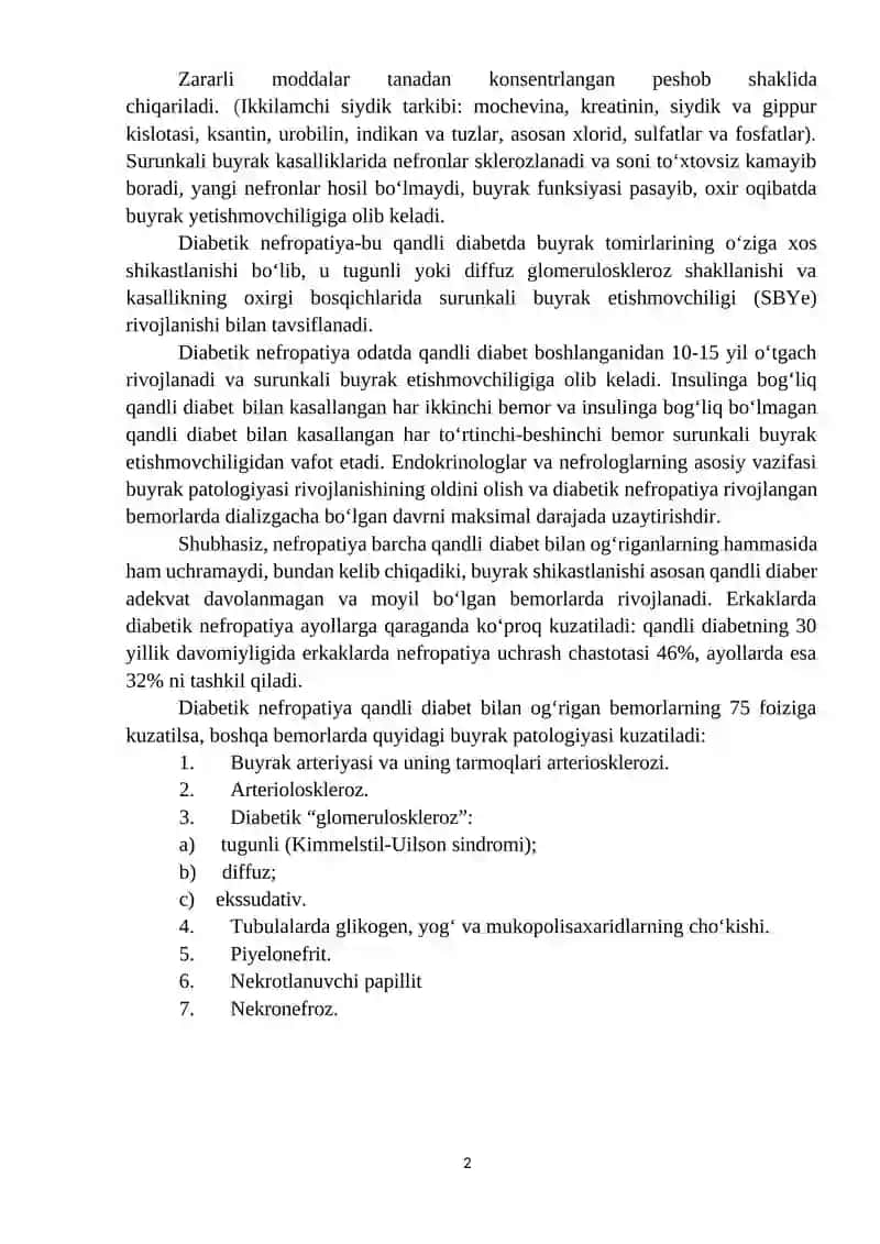 Diabetik Nefropatiya 2