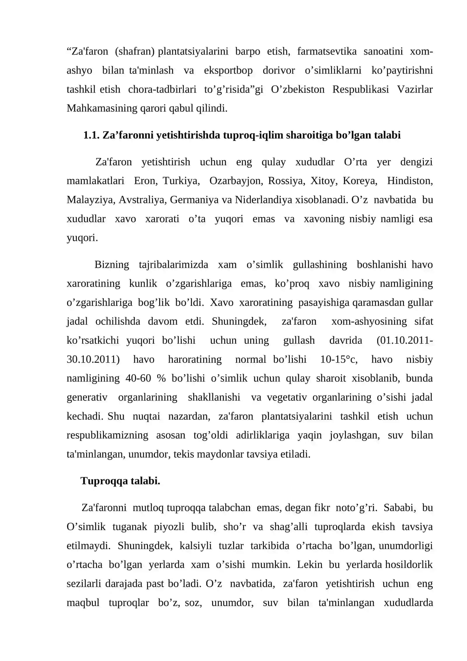 Za'faronni Yetishtirish 2