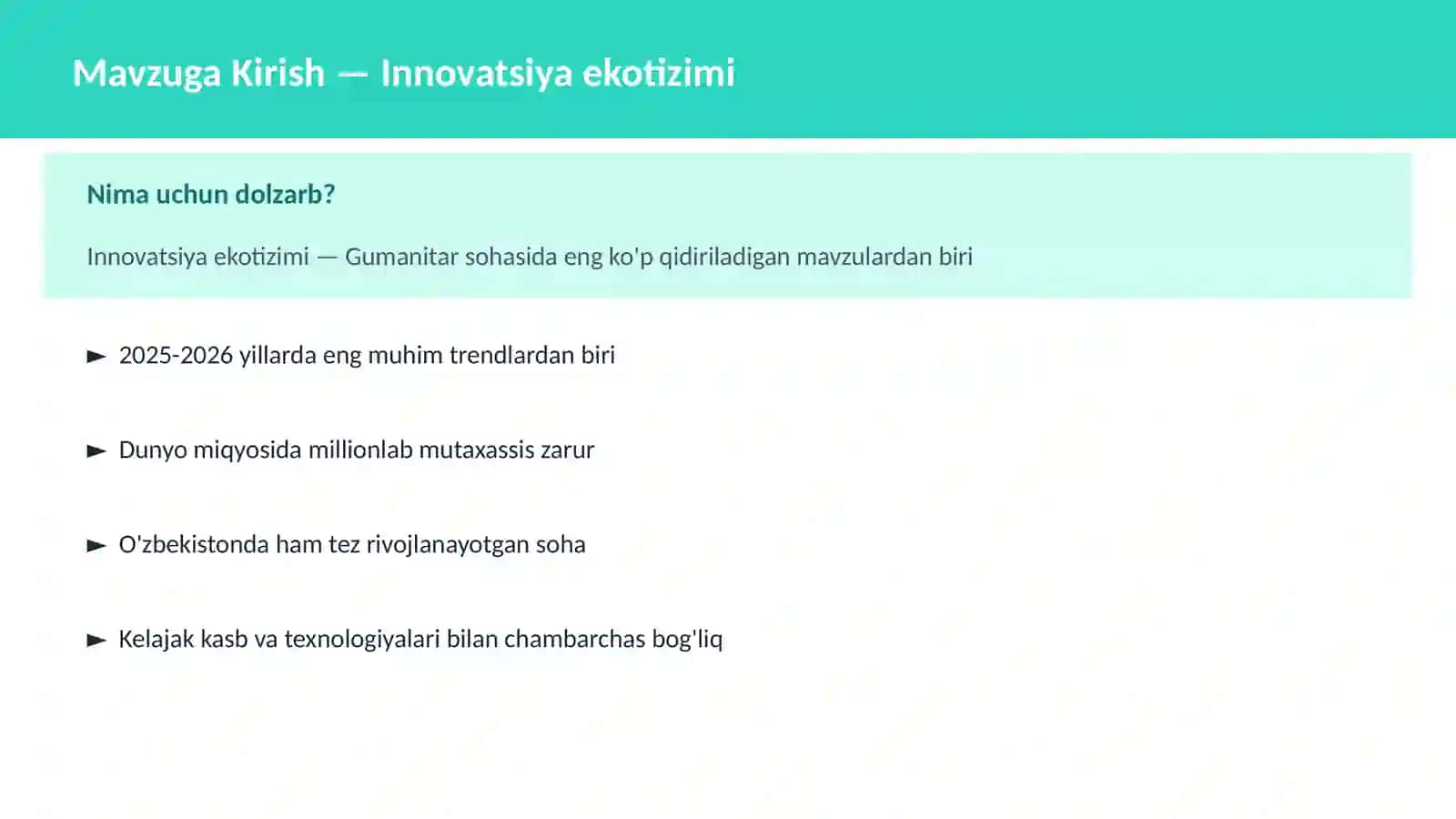 Innovatsiya ekotizimi 2