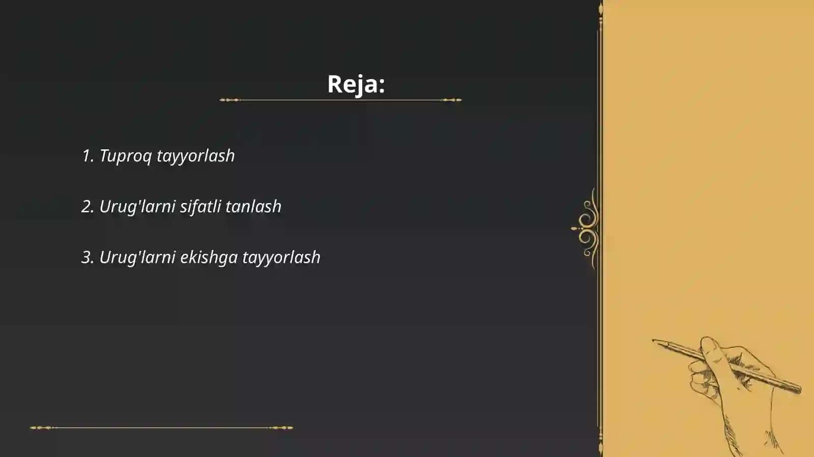 Tuproq tayyorlash 2