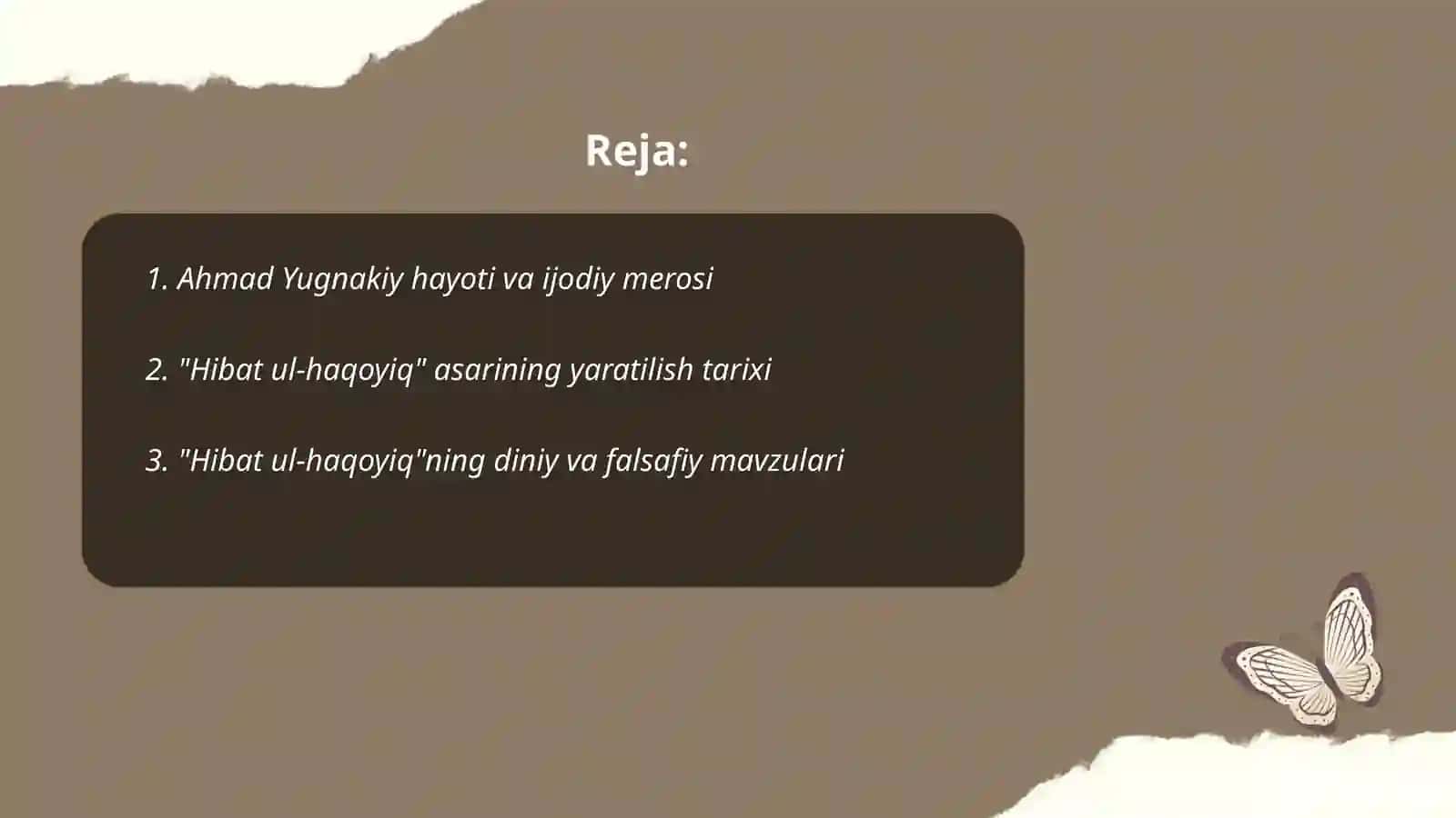 Ahmad Yugnakiy va uning   Hibat ul – haqoyiq  asari 2