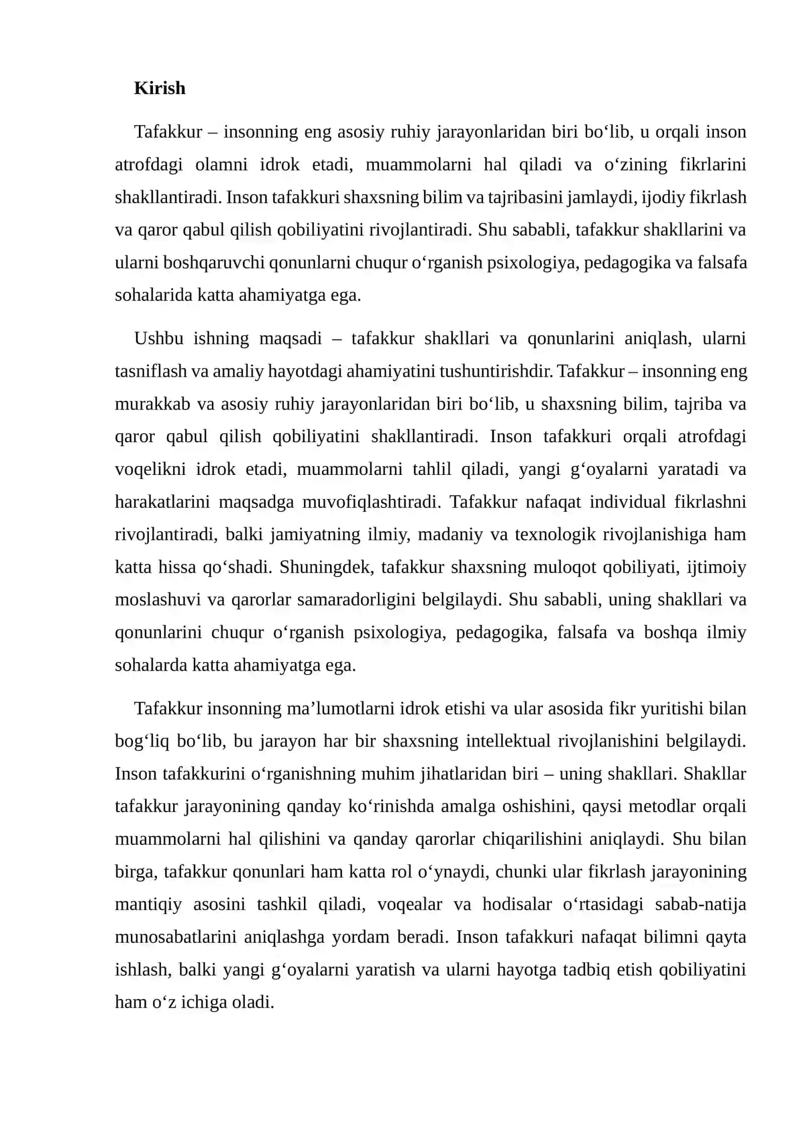 TAFAKKUR SHAKLLARI VA QONUNLARI 2