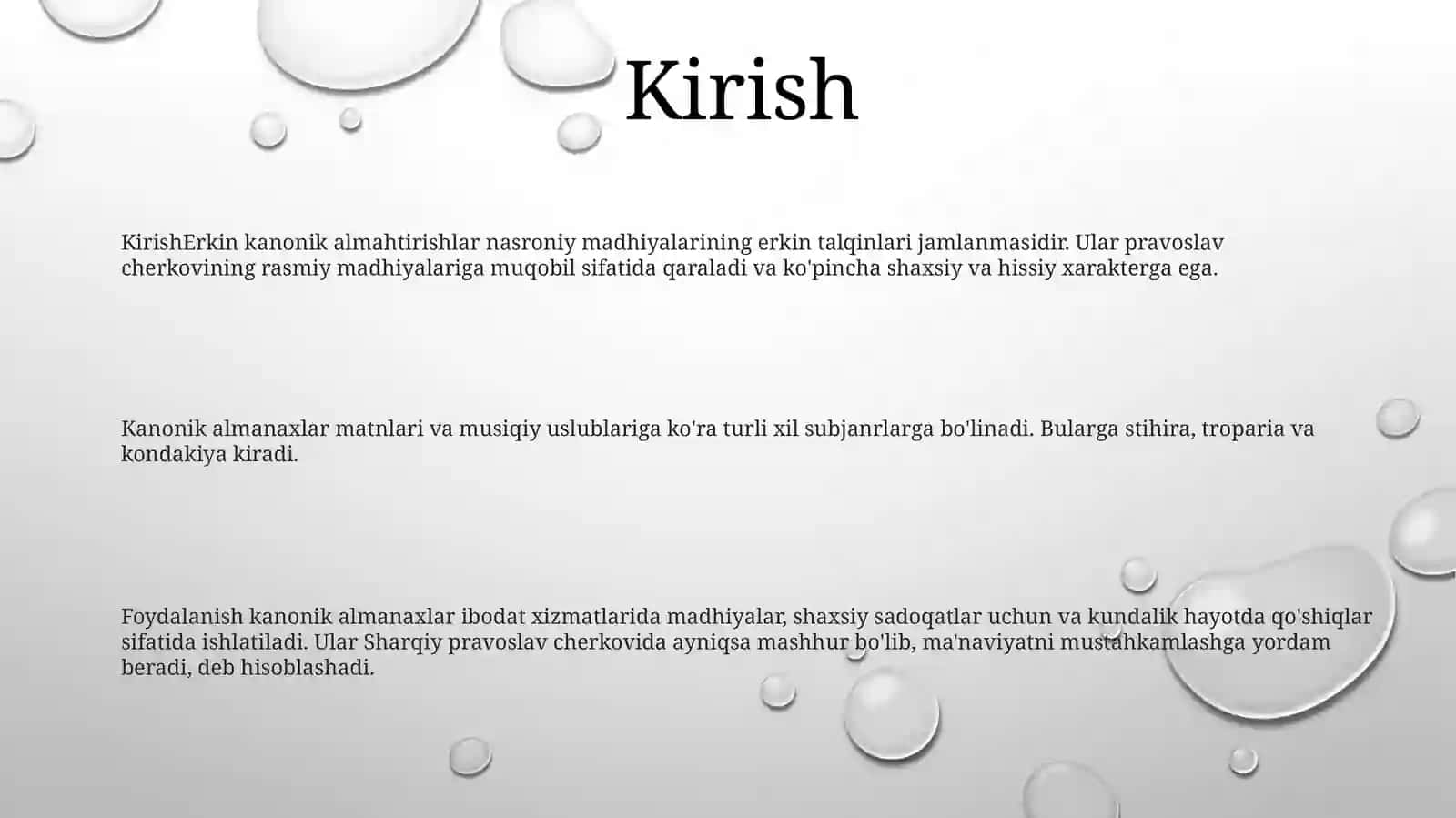 Erkin Kanonik Almashtirishlar 2
