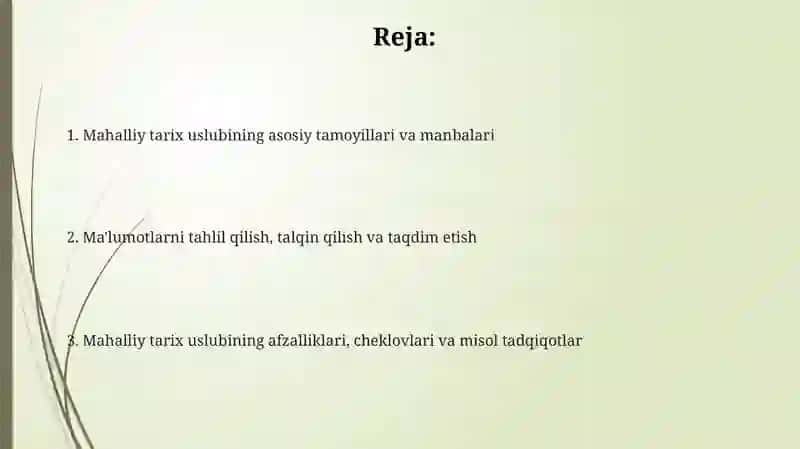 Mahalliy Tarix Uslubi 2
