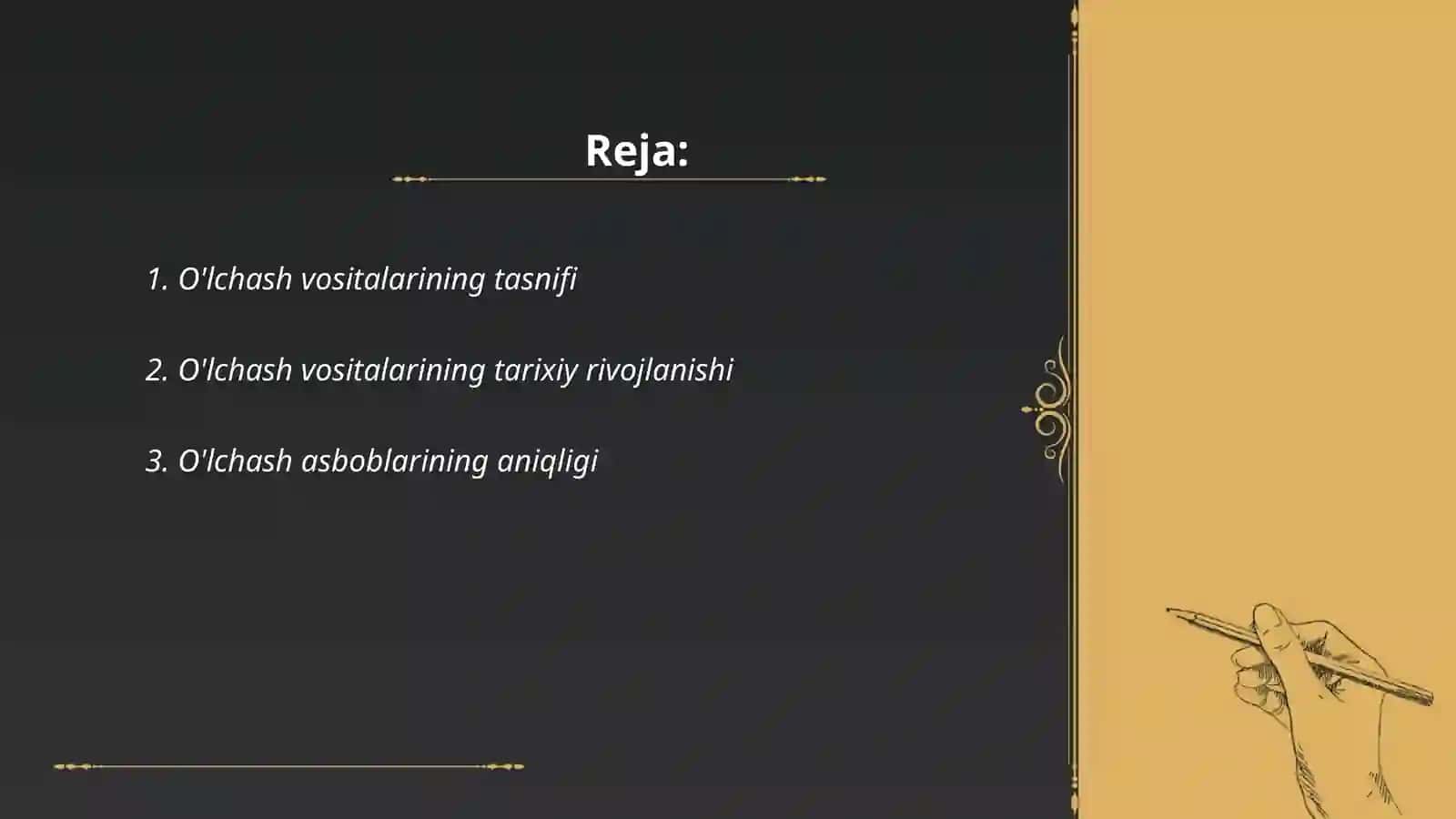 O'lchash vositalari va qurilmalari 2