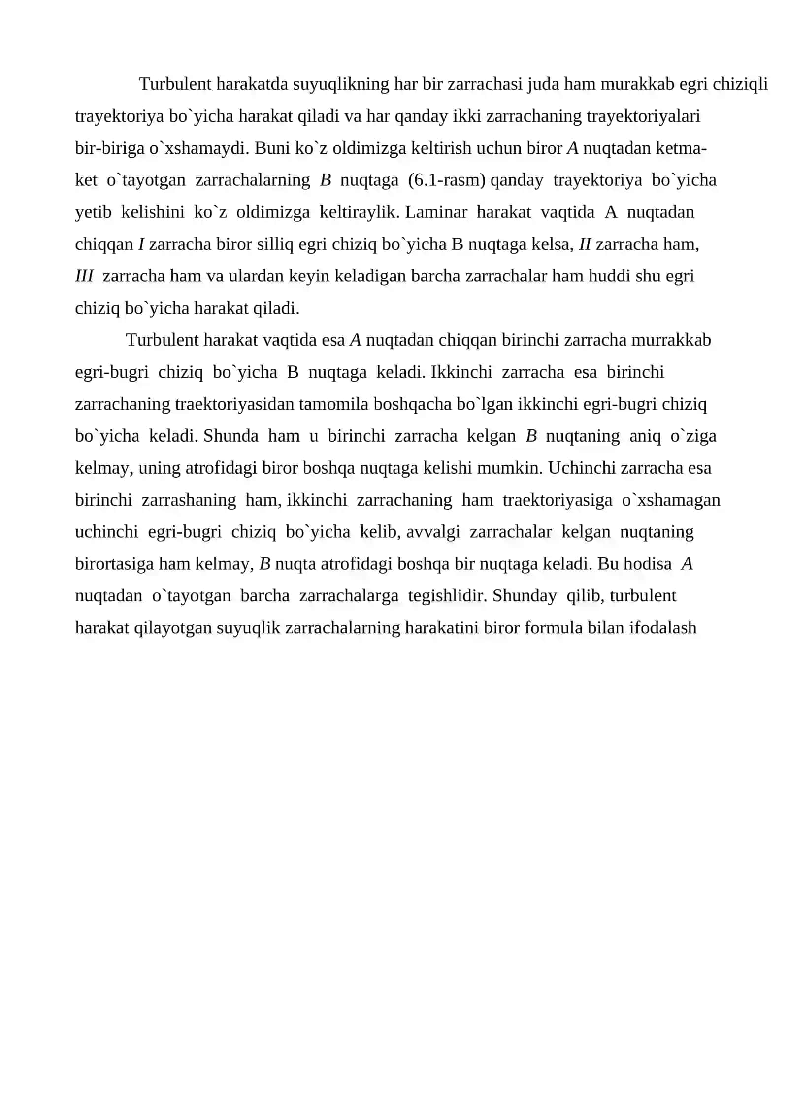 Suyuqliklarning turbulent harakati 2