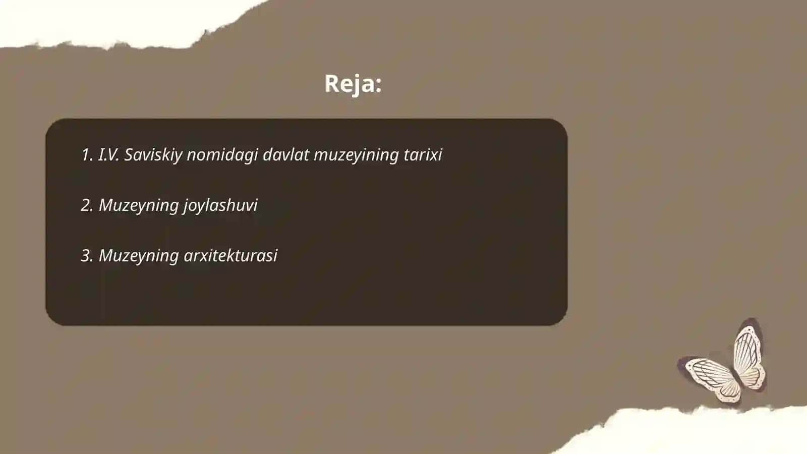 Muzeyshunoslik va Arxivshunoslik taqdimoti 2