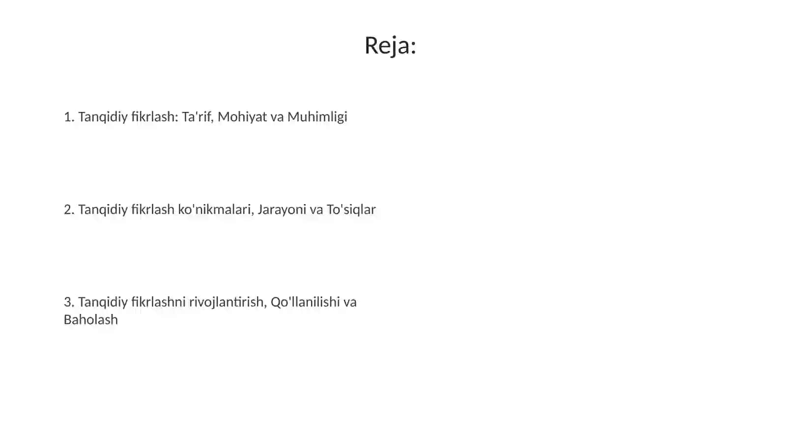 Tanqidiy fikrlash 2