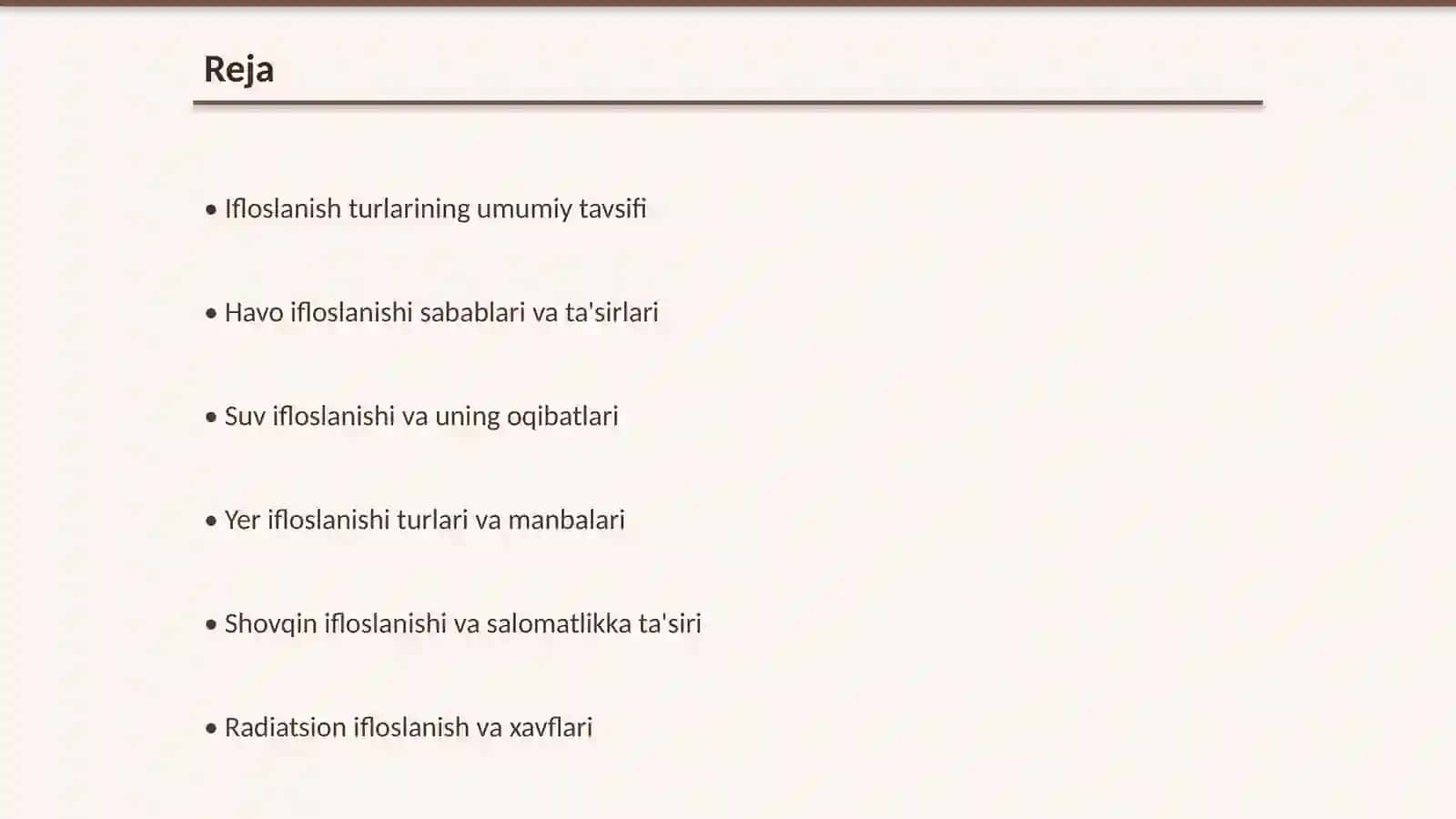 Atrof-muhit ifloslanish turlari 2