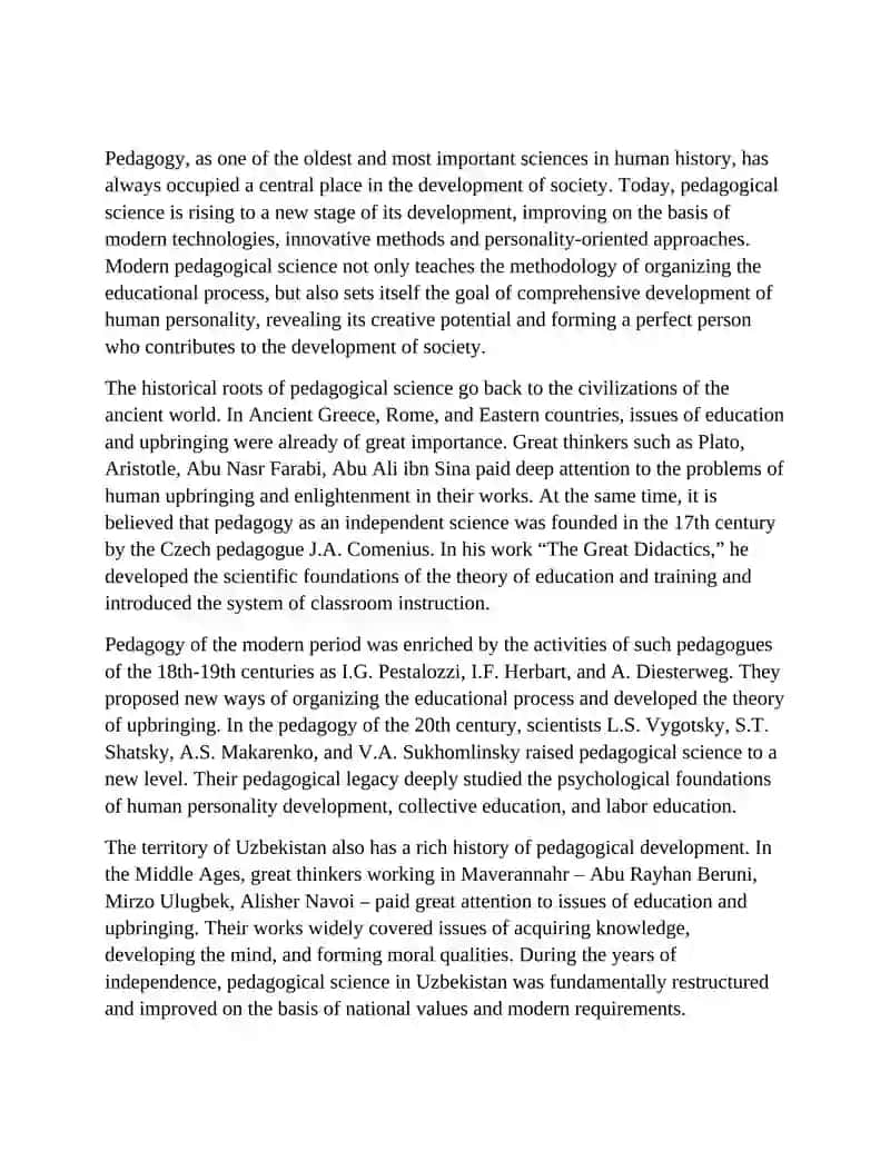 THE ESSENCE OF MODERN PEDAGOGICAL SCIENCE 2