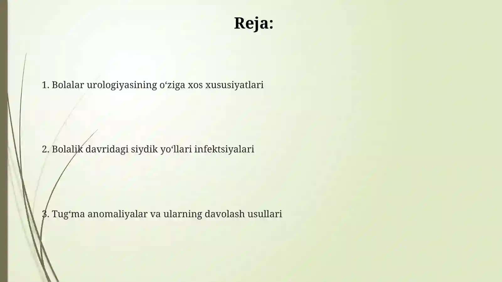 Bolalar urologiyasining oʻziga xos xususiyatlari 2