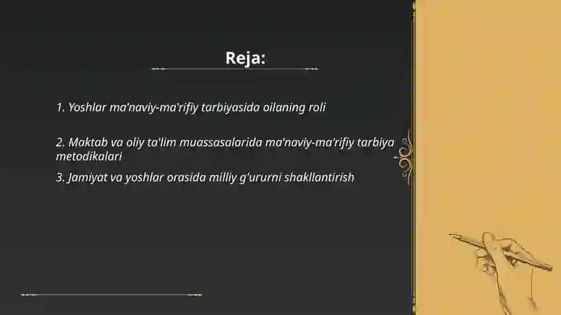 Manaviy marifiy tarbiya jamiyat va yoshlar 2