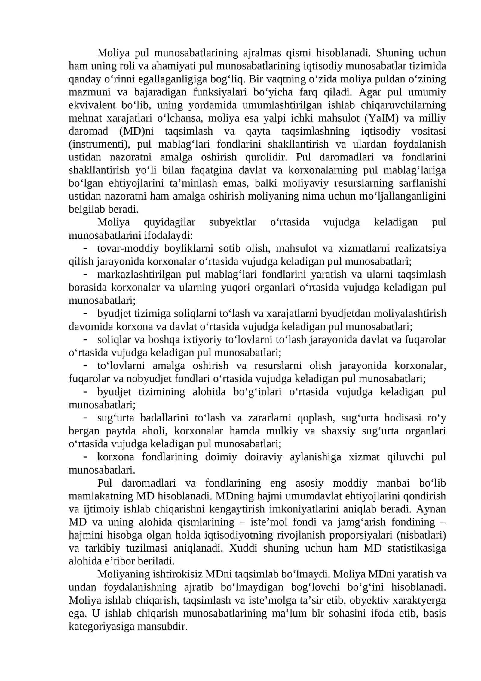 Moliyaning mohiyati va funksiyalari 2