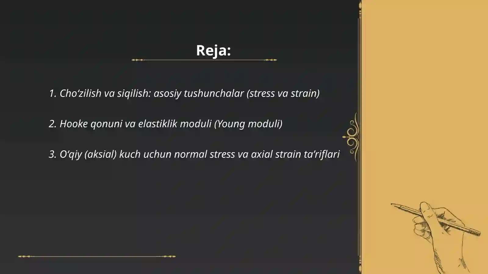 Choʻzilish va Siqilishni hisoblash 2