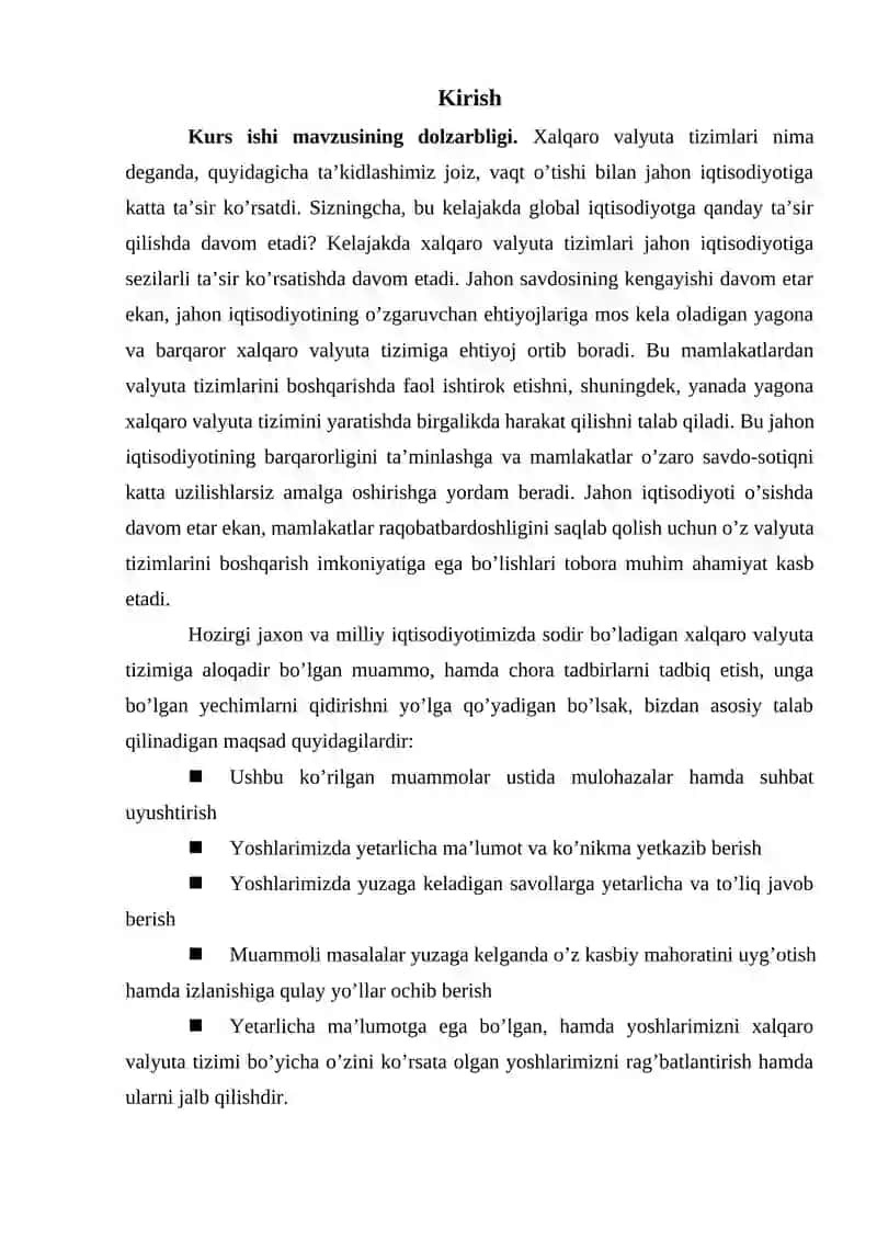 Xalqaro valyuta tizimlari o'rtasidagi farqlar 2