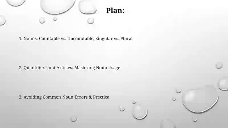 Nouns: Countable vs. Uncountable, Singular vs. Plural 2