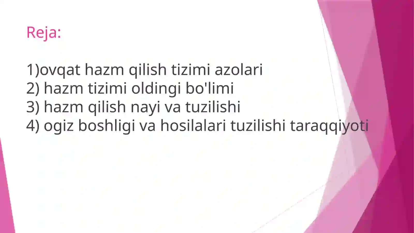 Hazm tizimi azolari 2