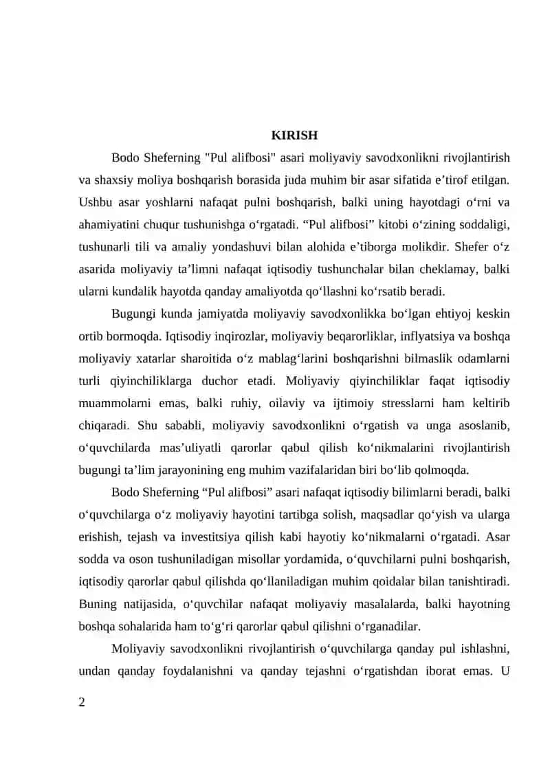 BODO SHEFERNING PUL ALIFBOSI ASARI 2