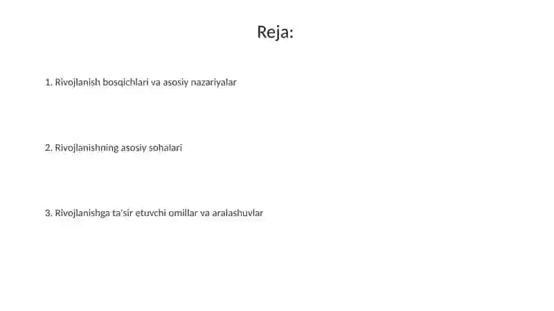 Bolaning rivojlanish xaritasi 2