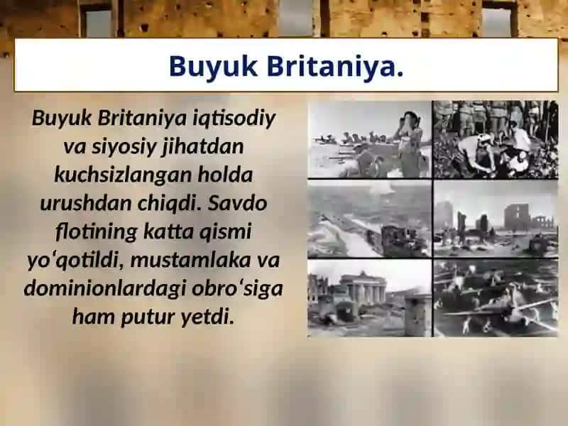 1946 – 1991-yillarda Buyuk Britaniya va Fransiya 2