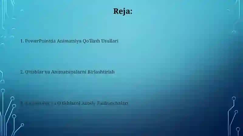 PowerPointda Animatsiyalar va Tranzitsiyalarni Qo'llash 2