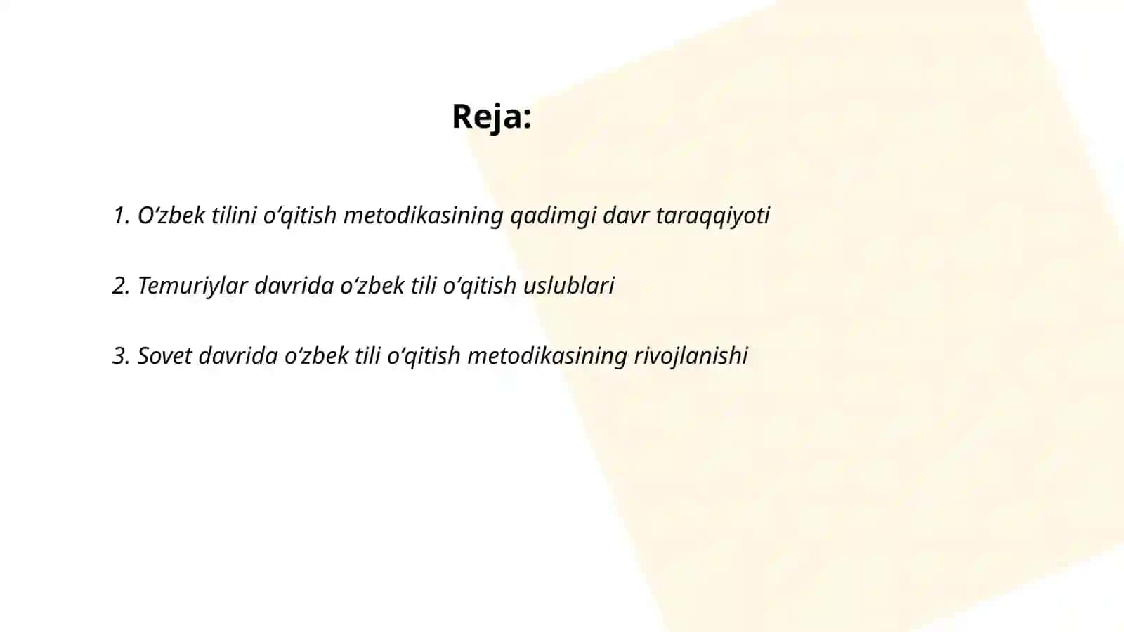 O‘zbek tili o‘qitish metodikasining tarixiy shakllanishi 2