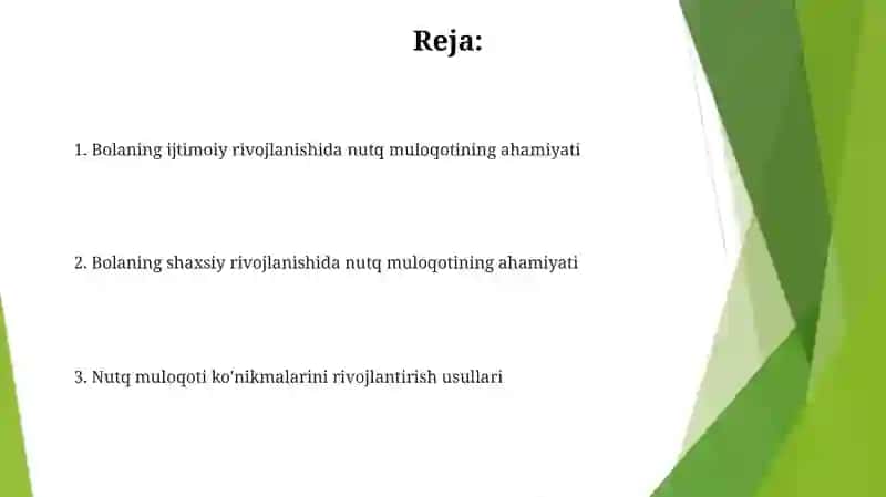 Muloqot ko'nikmalarini rivojlantirish 2