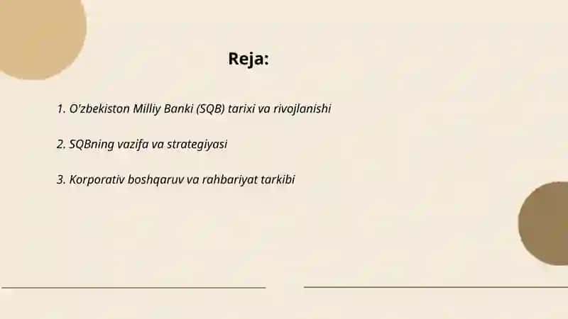 O'zbekiston Milliy Banki (SQB) tarixi va rivojlanishi 2