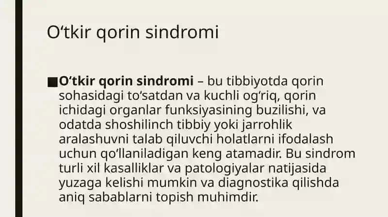 O‘tkir qorin sindromi 2
