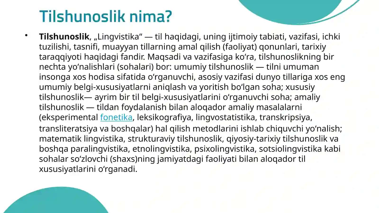 Tilshunoslik va mantiq munosabatlari 2