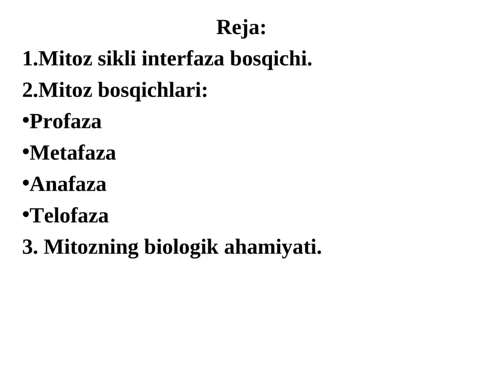 Hujayra sikli va mitoz bo‘linish 2
