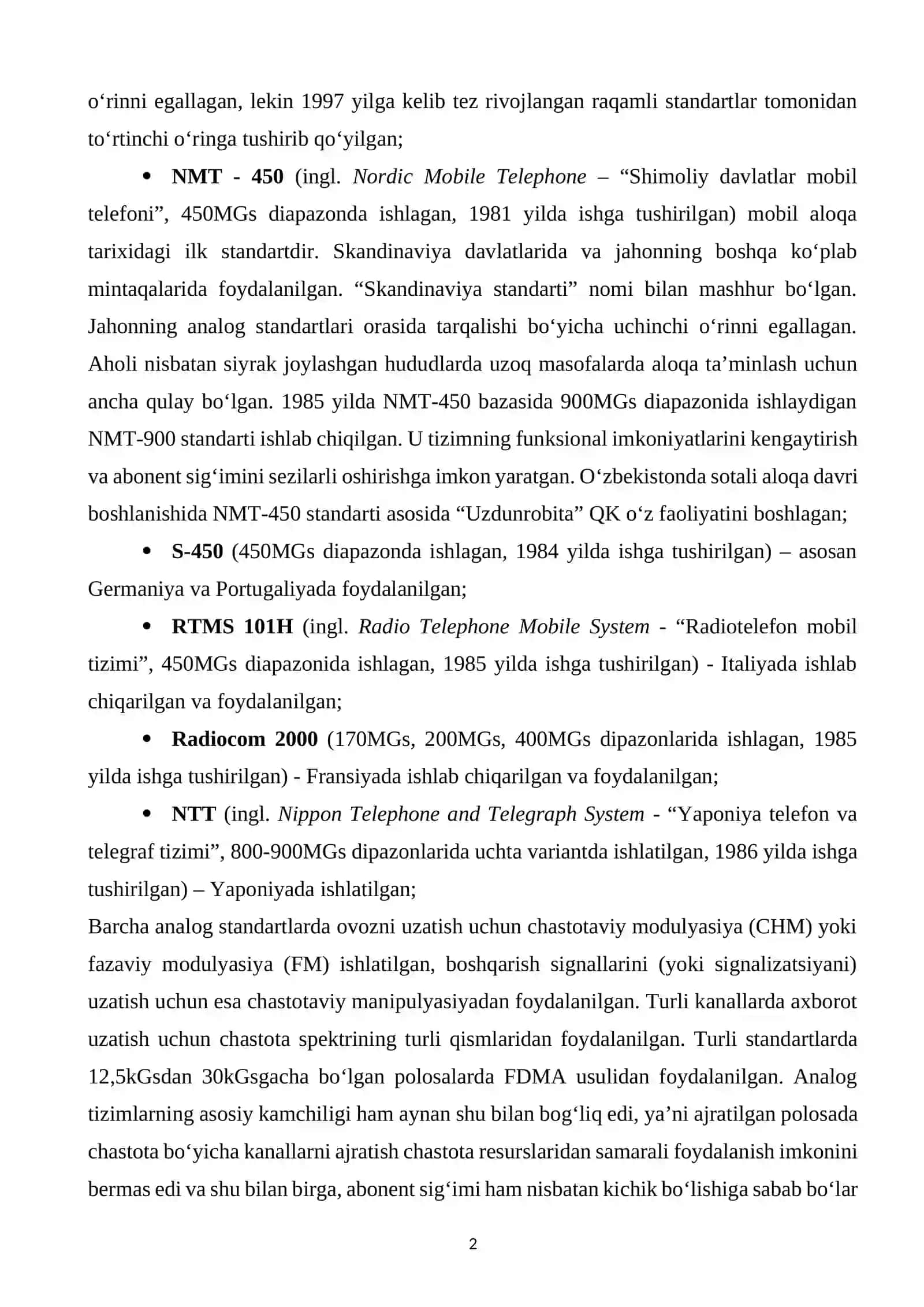 HARAKATDAGI TRANKING STANDARTLI RADIO ALOQA TIZIMLARI 2