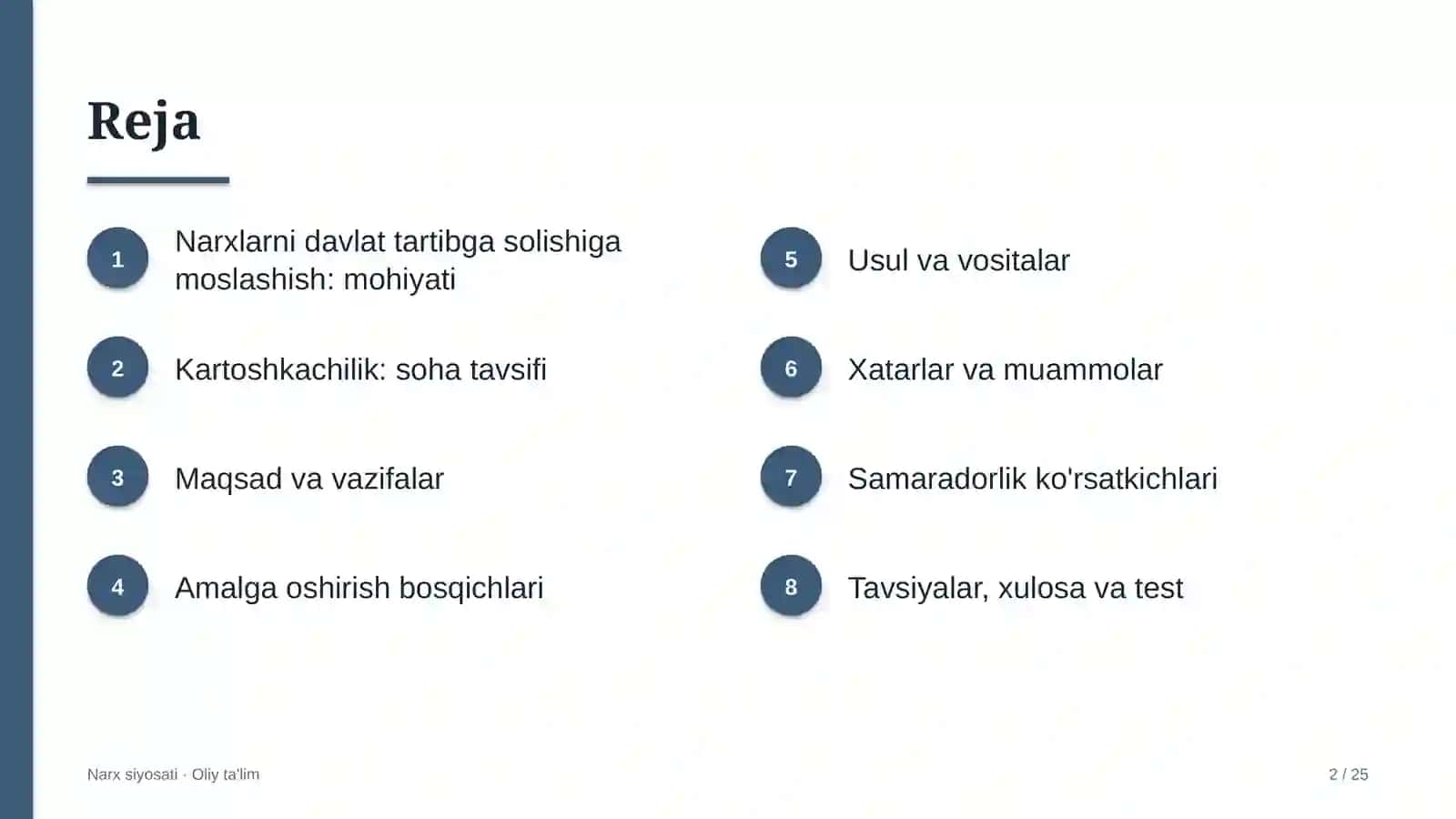 Kartoshkachilikda narxlarni davlat tomonidan tartibga solishga moslashish 2