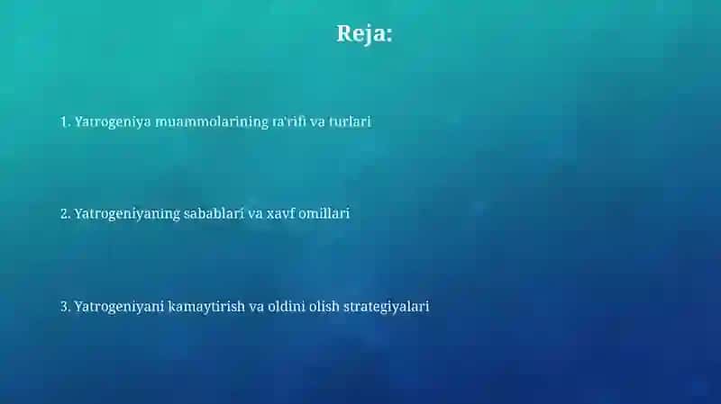 Iatrogeniya: Ta'rif va qamrov 2